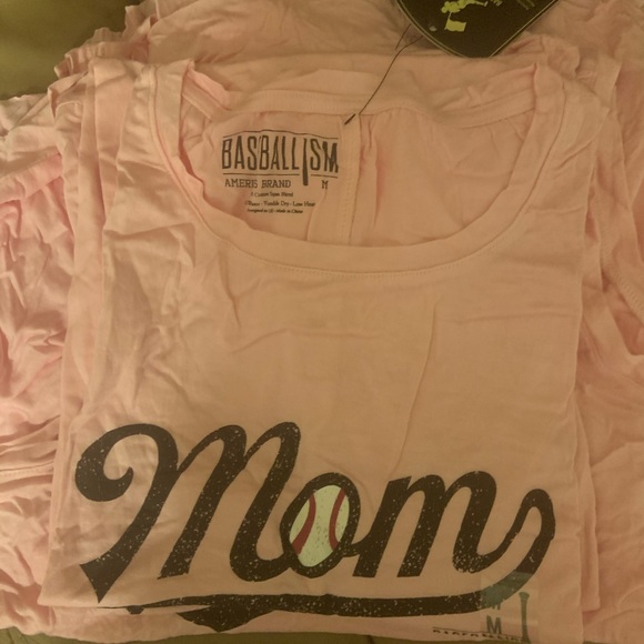 Baseballism Tops - 4 Med Pink Ladies/girls Baseball tank tops